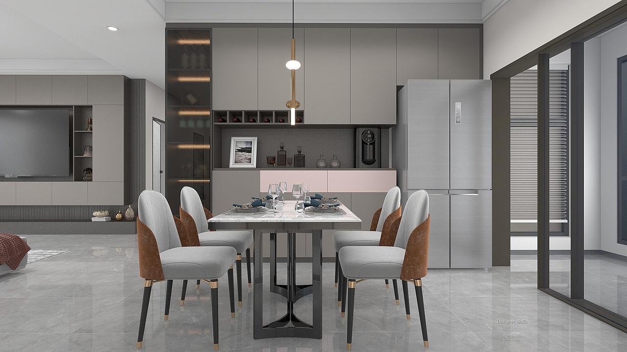 肤感系列，极致灰与珊瑚红的碰撞（图ZMzA4MzAyOTg0） - 家装设计 - 站酷设计师设计师徐来原创素材 - 站酷ZCOOL