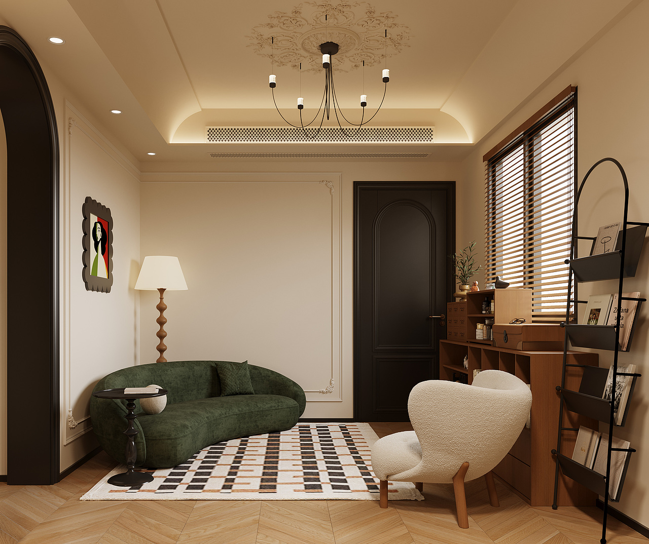 复古风格家装效果图表现