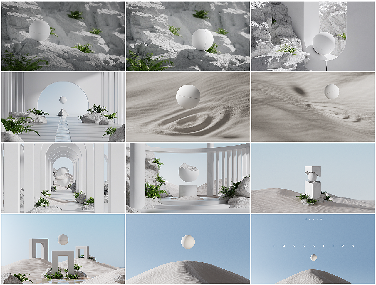 SPHERE SCENE ANIMATION | 球体场景动画_赵梦天儿-站酷ZCOOL