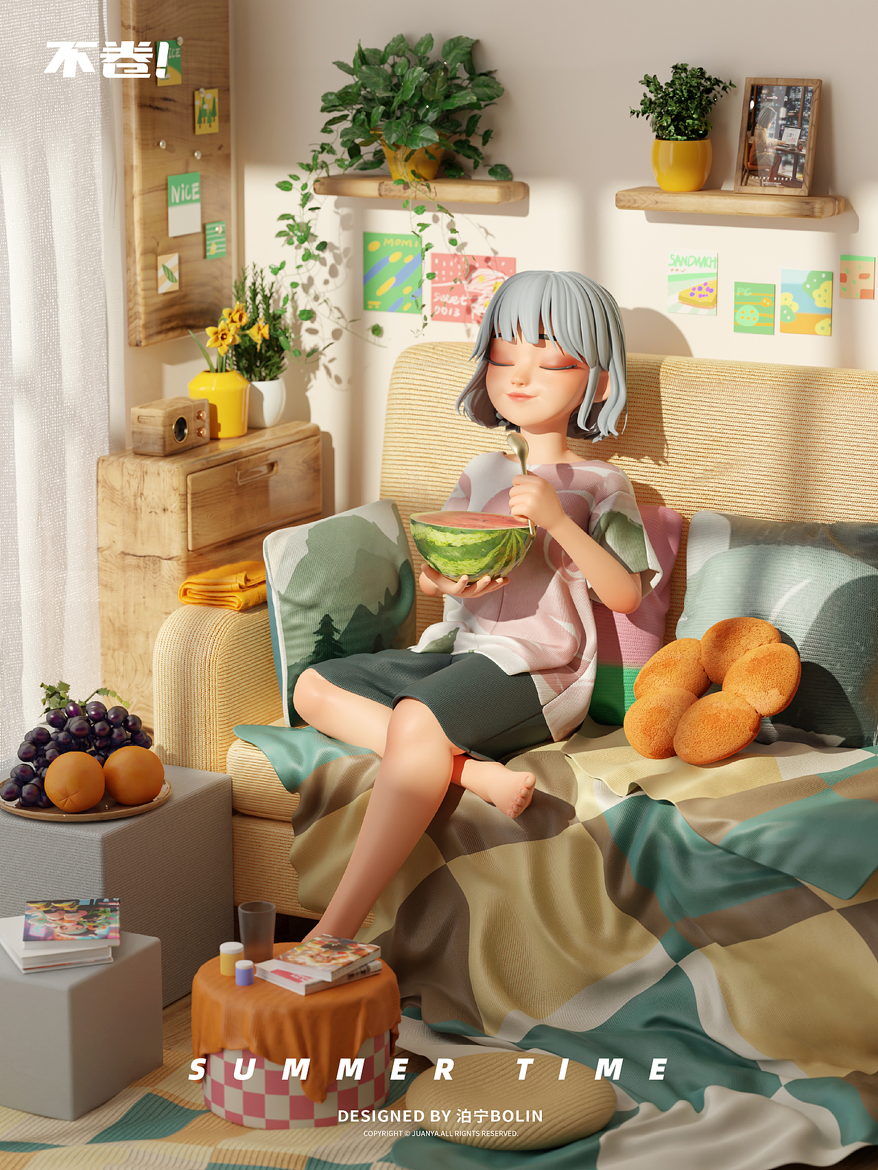 3D角色-冬小草篇 G-A01版(图ZMzQ1Mjk5NDgw) - 人物/生物 - 站酷设计师泊宁Bolin原创素材 - 站酷ZCOOL