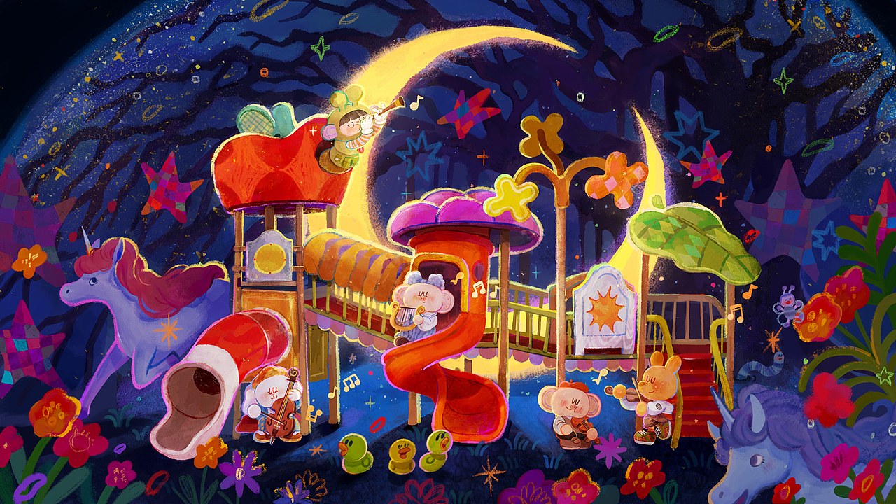 🎵小夜曲-【茶π的美好世界插画大赛】获奖作品（图ZMzQzNTcwMzM2） - 商业插画 - 站酷设计师Domoooo原创素材 - 站酷ZCOOL