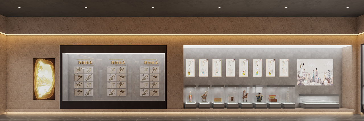 展厅素雅接待土豪的医集团药展厅与接待中心