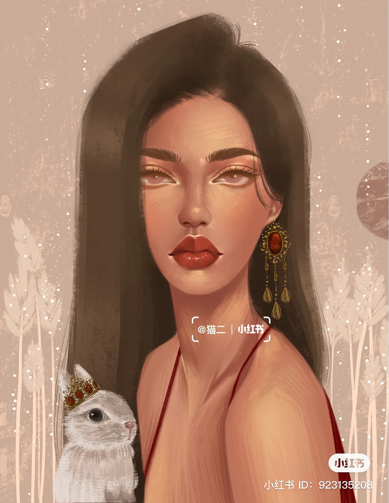 复古风女孩和动物（图ZMzE5MDYxMDk2） - 商业插画 - 站酷设计师猫二yufu_am原创素材 - 站酷ZCOOL