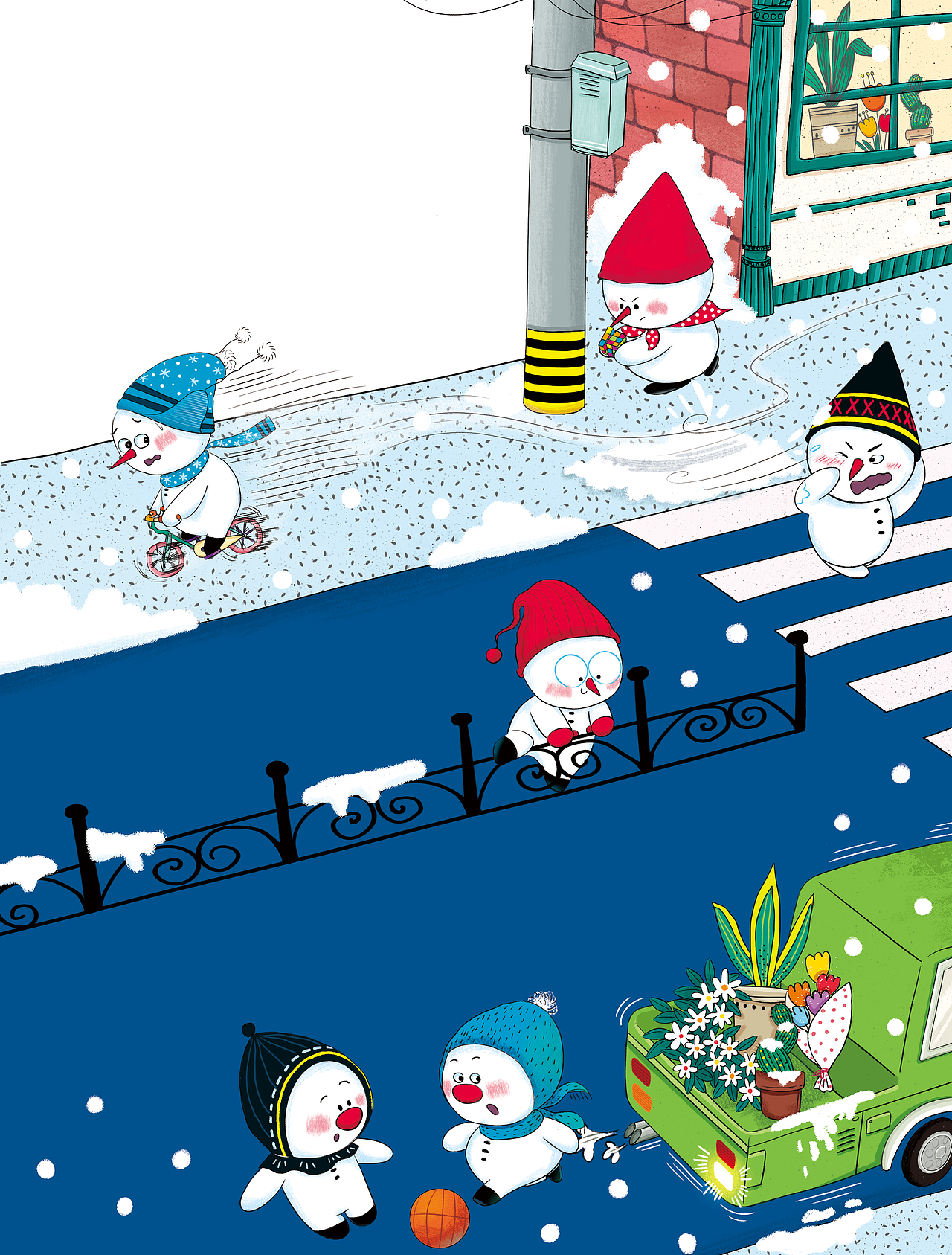 （已出版）《小雪人懂安全》（图ZMzM3NjUyNTUy） - 儿童插画 - 站酷设计师寒冰ZHB原创素材 - 站酷ZCOOL