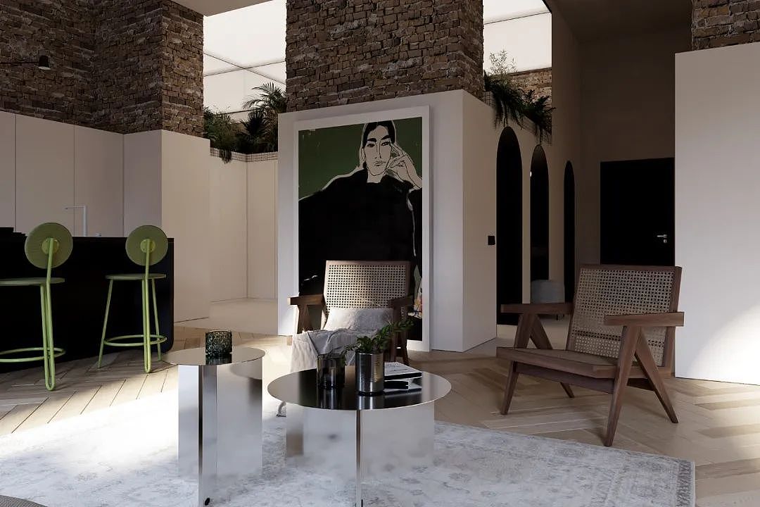 87㎡ 简约公寓,巧用复古元素装出现代感!