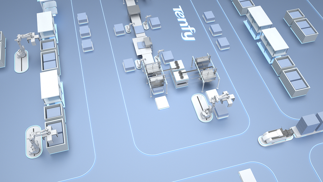Tenfy智能自动化工厂动画