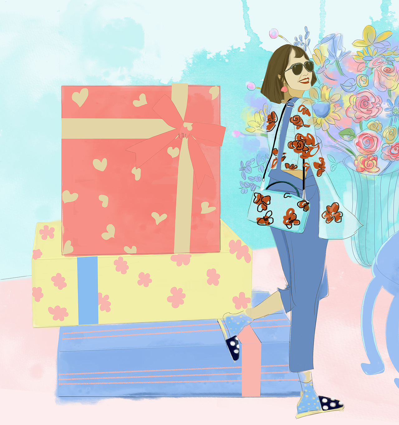 春天的华尔兹（图ZMzAyMTk4MjQ4） - 商业插画 - 站酷设计师艺声TANG原创素材 - 站酷ZCOOL