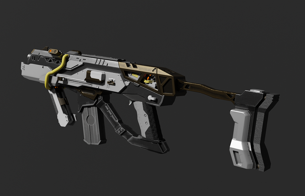 Blender硬表面枪械设计练习