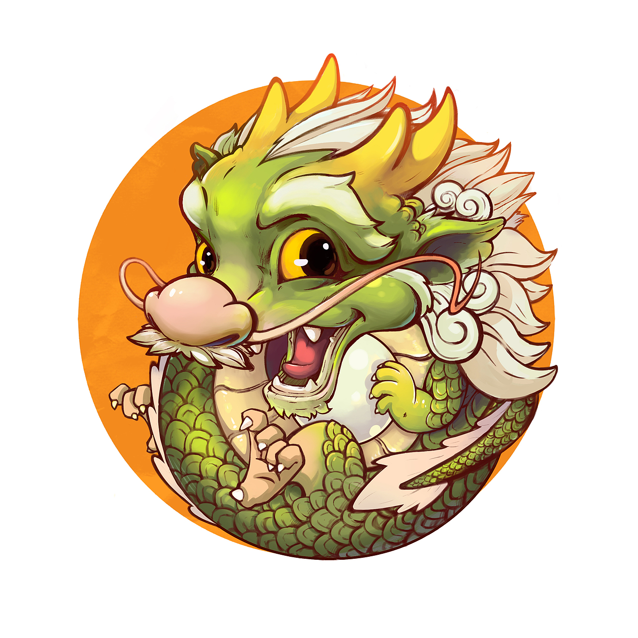 萌版四大神兽-青龙/白虎/朱雀/玄武