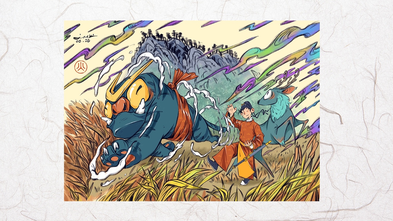 浅试一下国风插画马赛克（图ZMzIxNjkzMDIw） - 商业插画 - 站酷设计师Simon小火原创素材 - 站酷ZCOOL