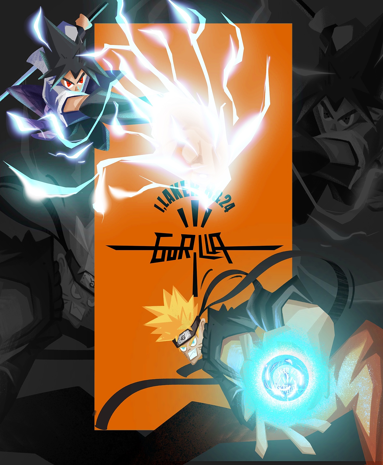 CHIDORI ! ⚡️⚡️⚡️ RASENGAN !🌀🌀🌀（图ZMzAxMjI2MjM2） - 新锐潮流插画 - 站酷设计师ILaker24原创素材 - 站酷ZCOOL