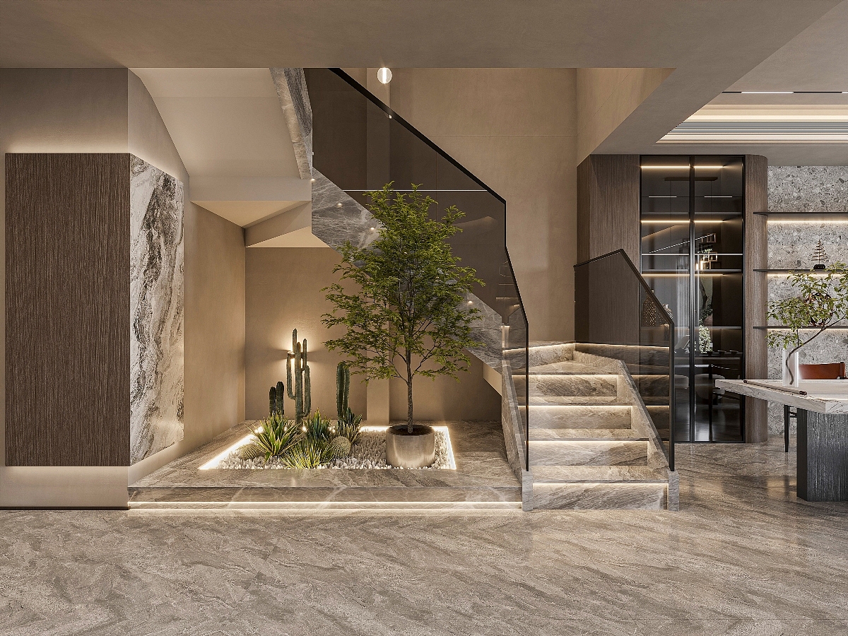 现代轻奢客餐厅效果图（图ZMzYwNjIwODI0） - 家装设计 - 站酷设计师柚子05原创素材 - 站酷ZCOOL