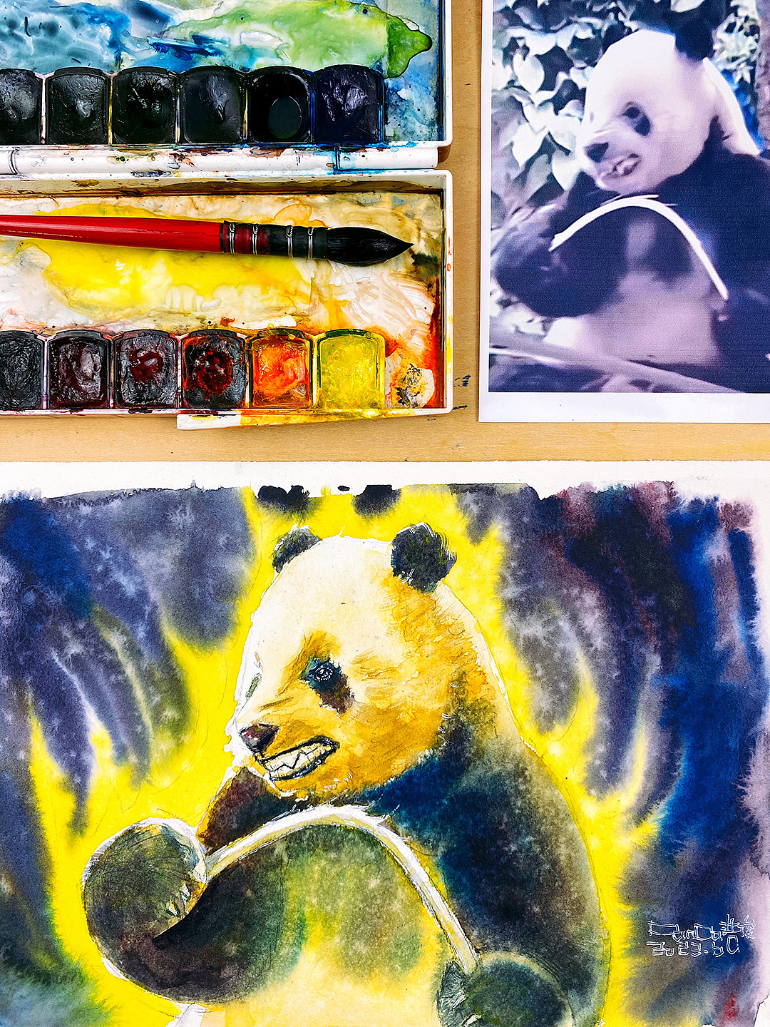 熊猫水彩|熊猫萌二的猎杀时刻（图ZMzQzNDY1MzY4） - 绘画 - 站酷设计师Panda浩俊原创素材 - 站酷ZCOOL