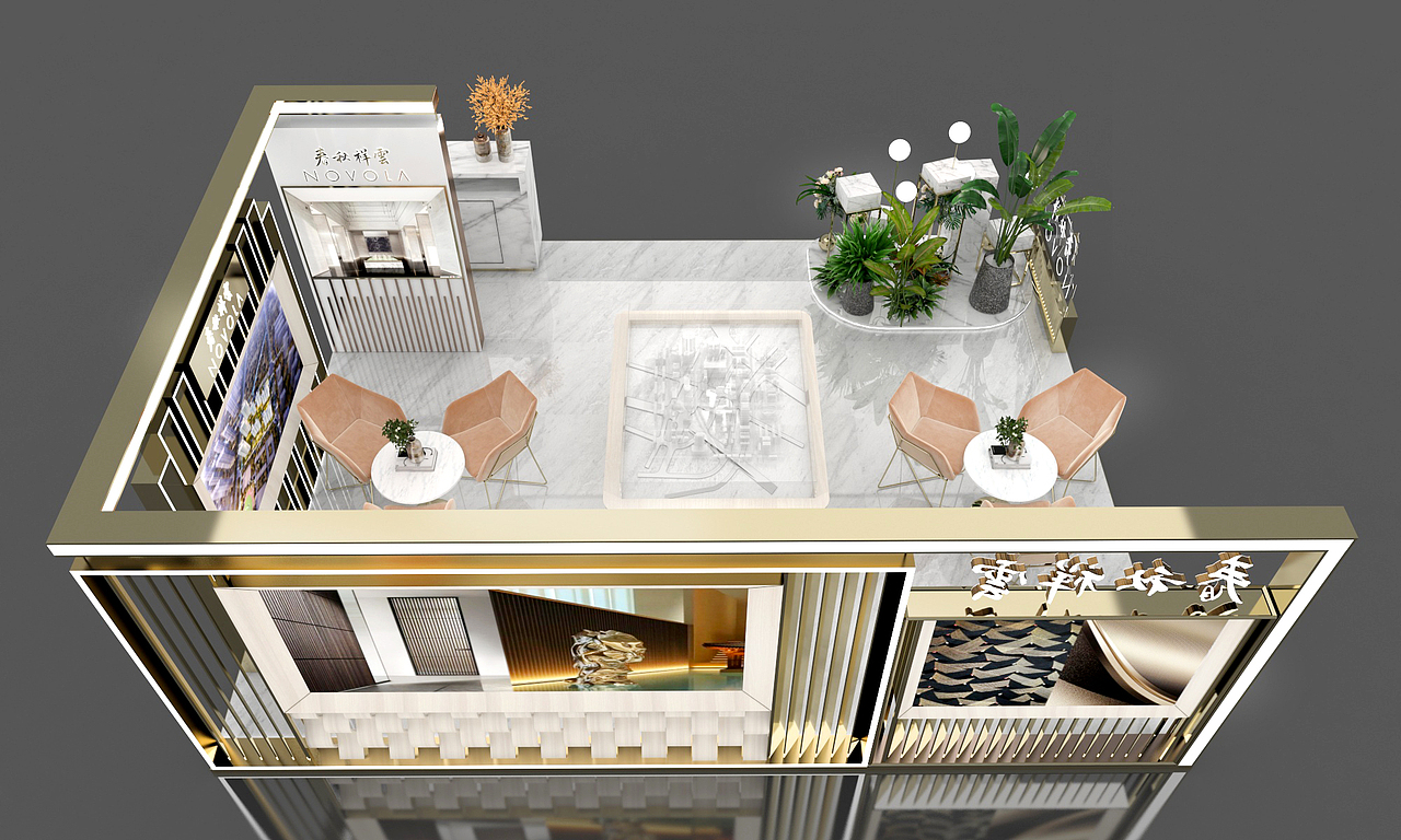 商场展位-金色小合集