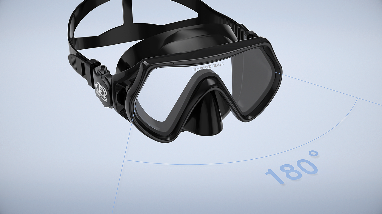 成人潜水镜三维动画