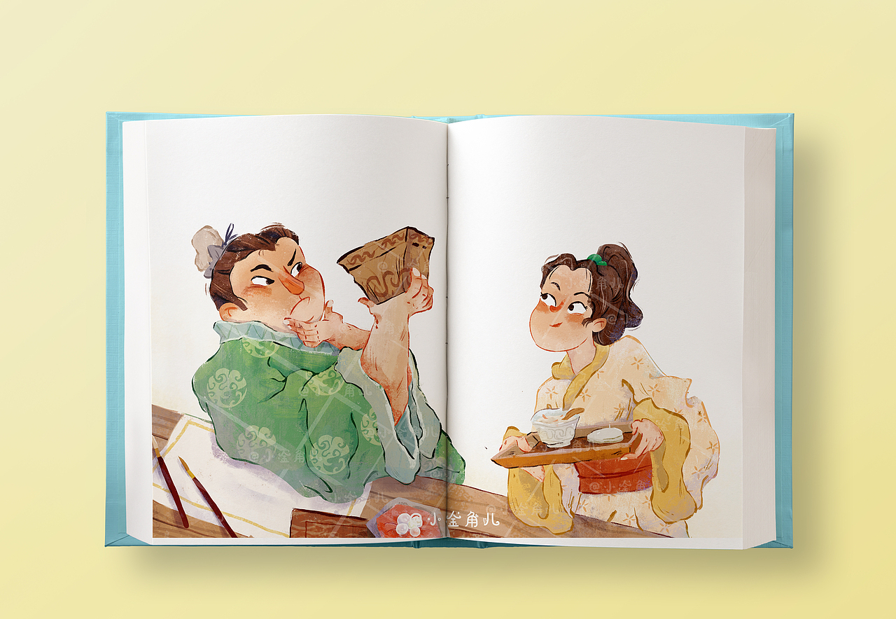网易有道国风成语绘本项目《画龙点睛》等（图ZMzI1NjM3MDg0） - 儿童插画 - 站酷设计师小金角儿原创素材 - 站酷ZCOOL