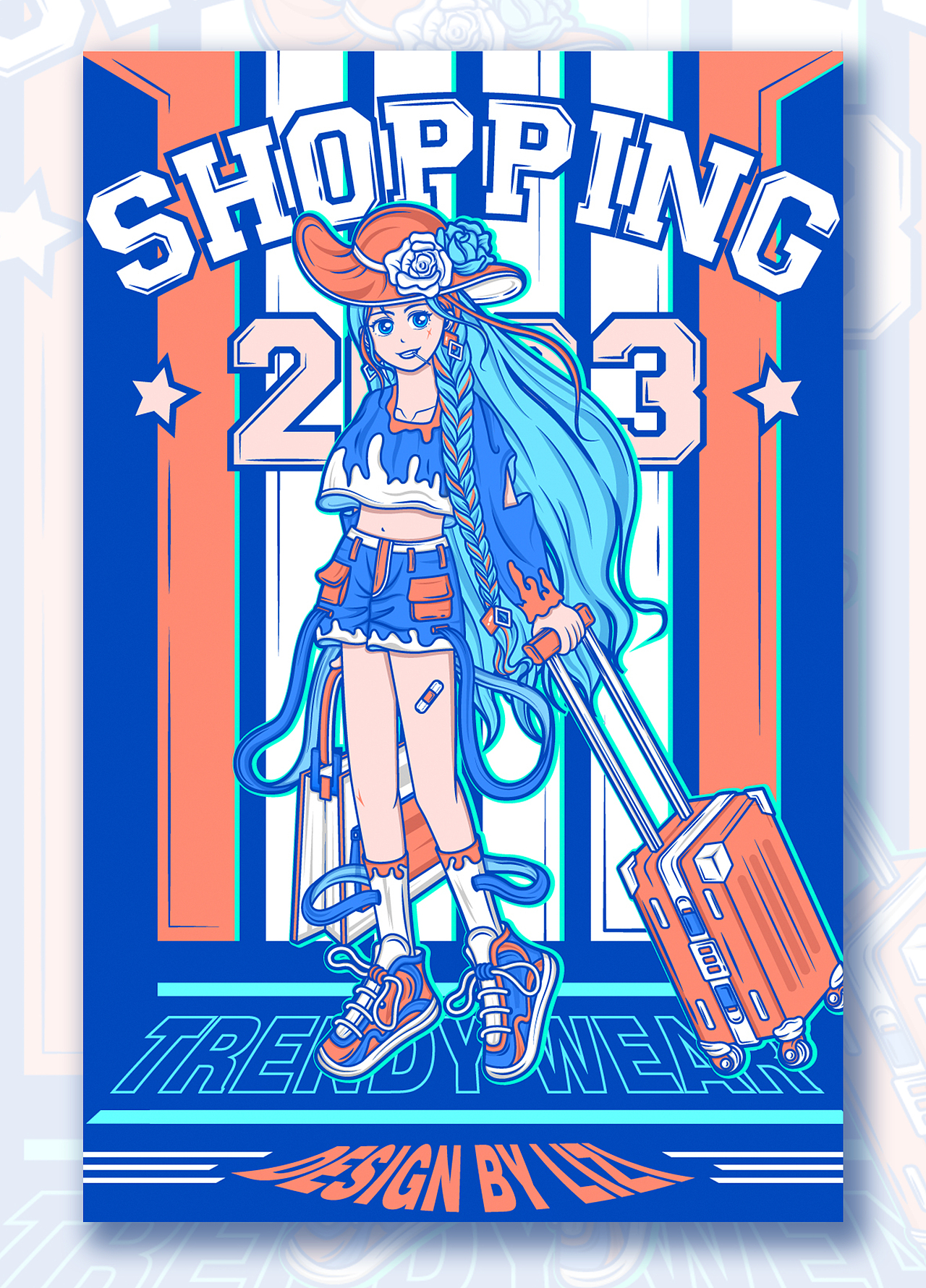 人物创意海报插画设计（图ZMzQ2MjM1MDc2） - 创作习作 - 站酷设计师栗籽君原创素材 - 站酷ZCOOL