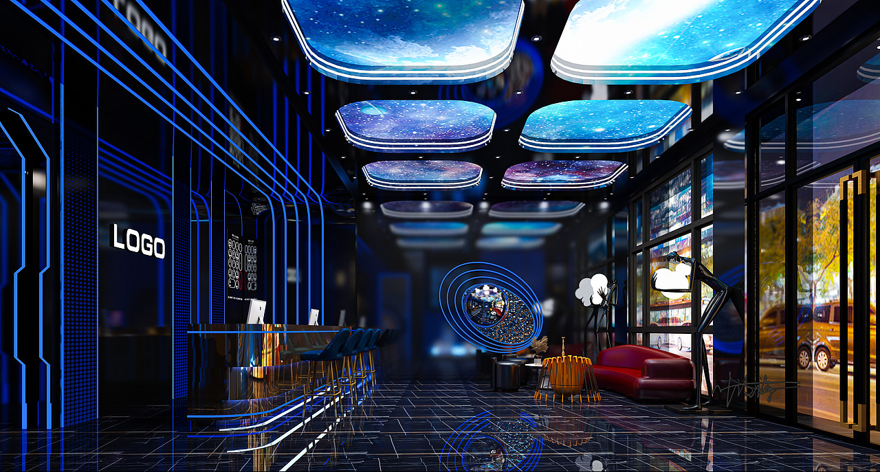 科幻风ktv设计|动感炫酷空间