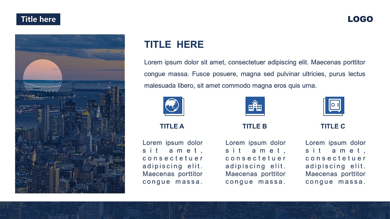 PPT模板-深蓝简洁