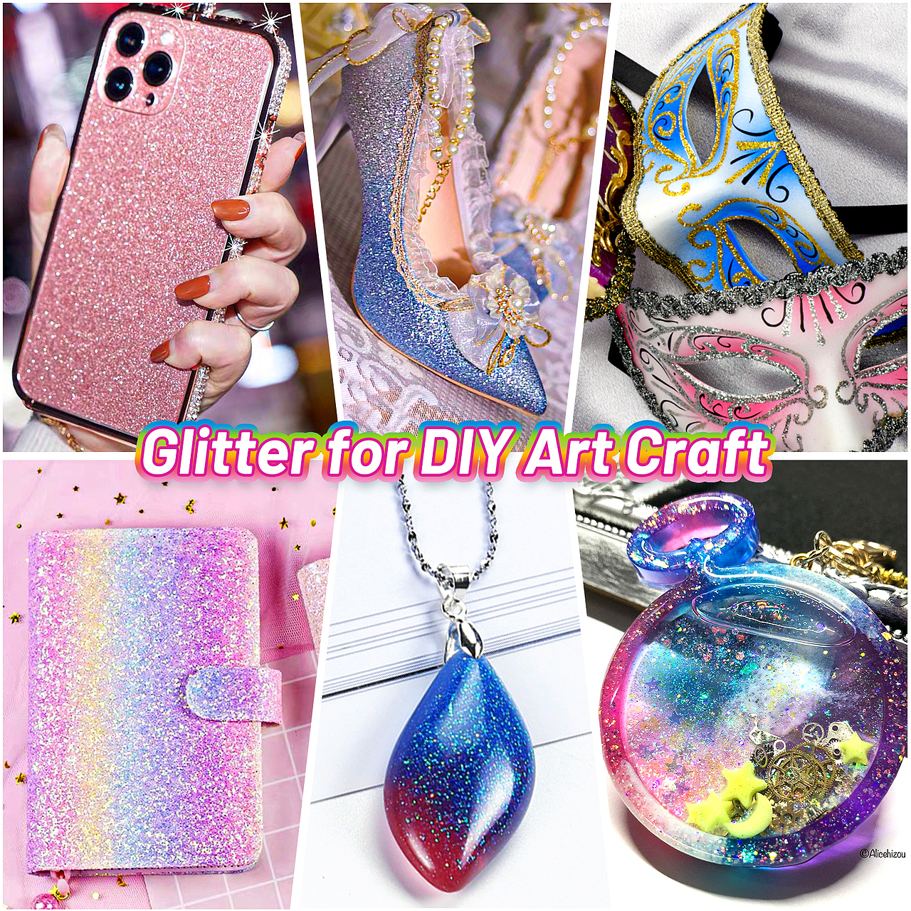 亚马逊主图设计-细散粉亮片-夜间荧光粉