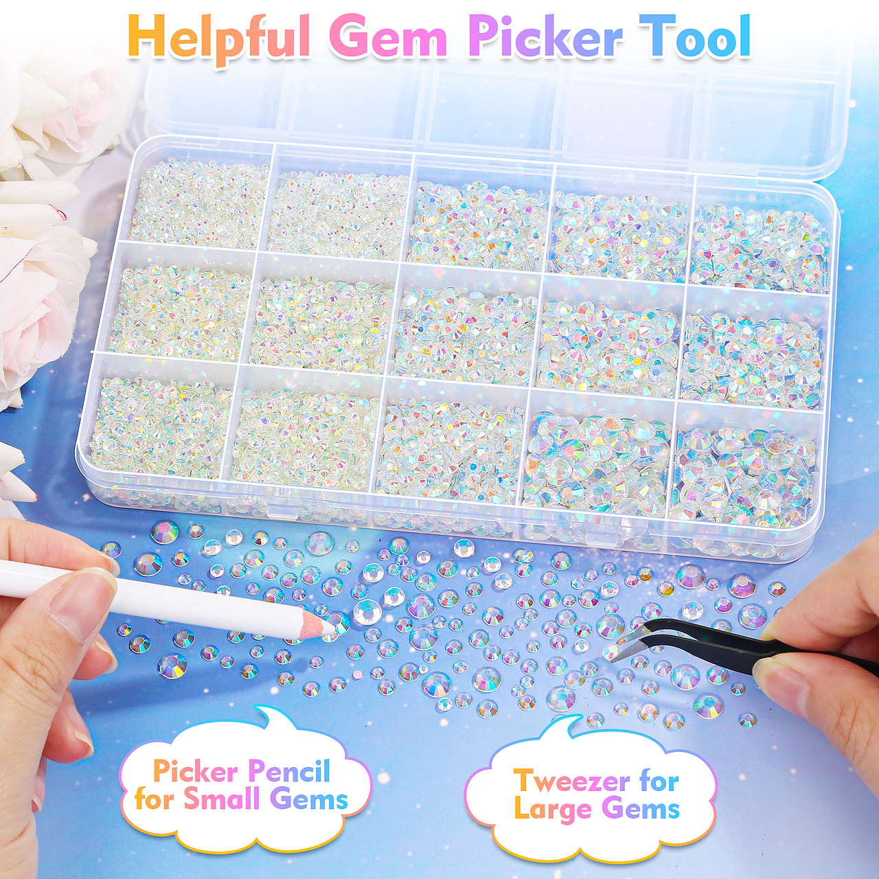 亚马逊主图设计-彩色水钻-彩色风格搭配摄影--多套合集