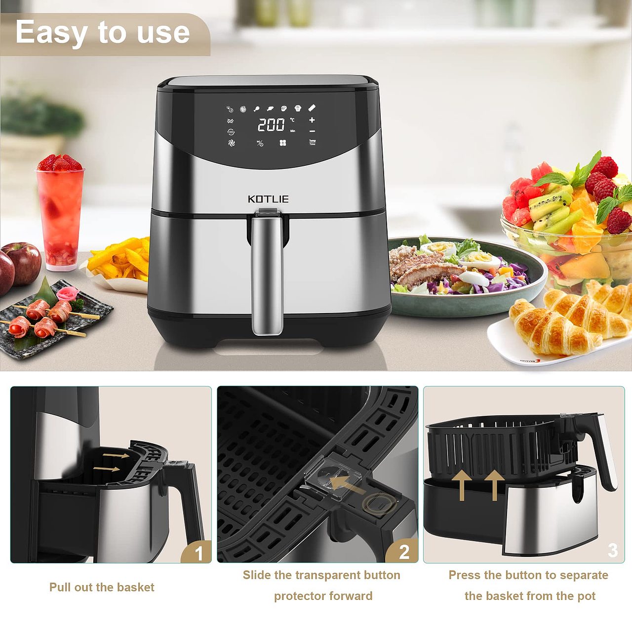 亚马逊空气炸锅主图 A+设计