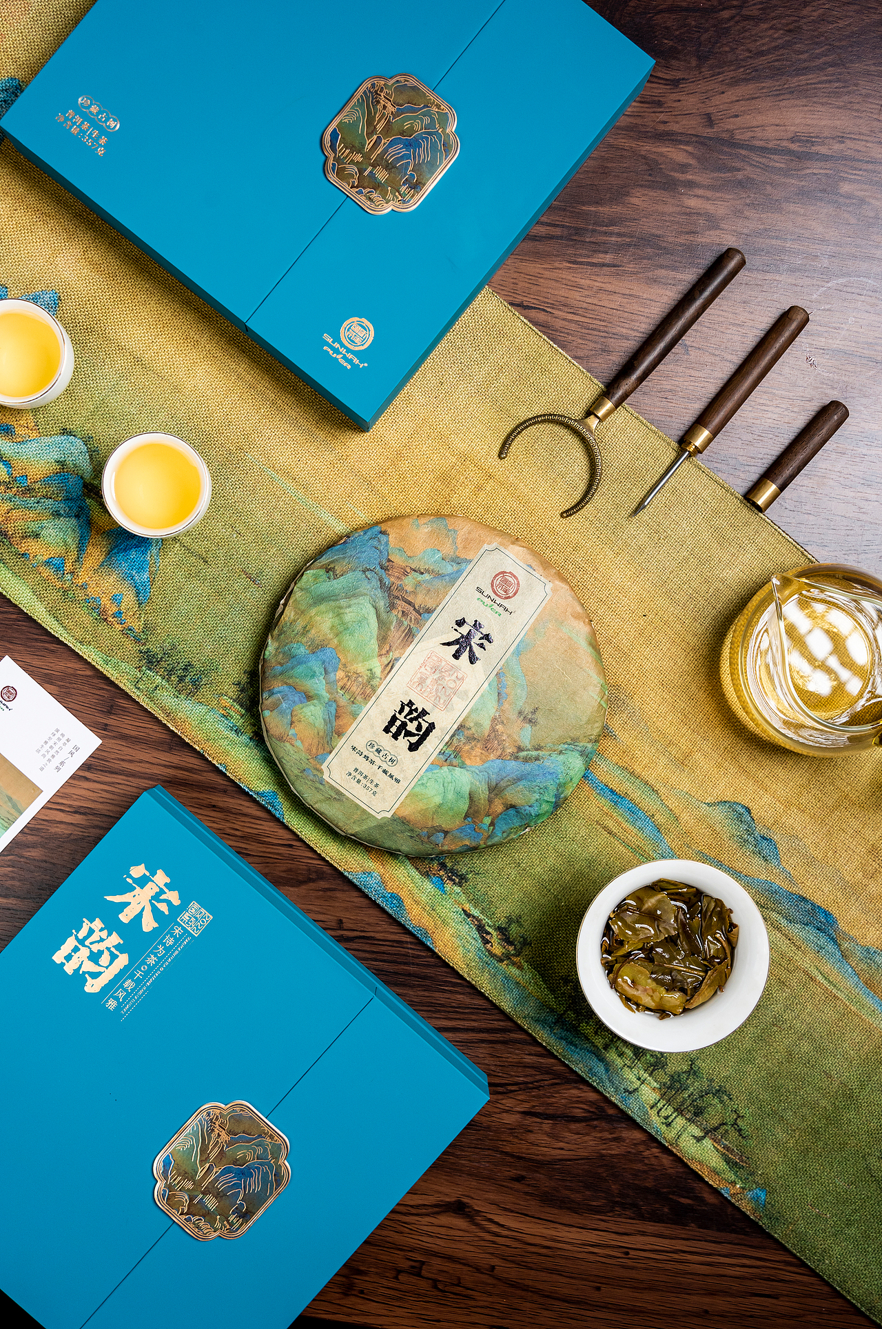 包装设计 | 国风系列·宋韵普洱茶茶饼包装（图ZMzYzMTAzNjg0） - 包装 - 站酷设计师她叫三点水原创素材 - 站酷ZCOOL