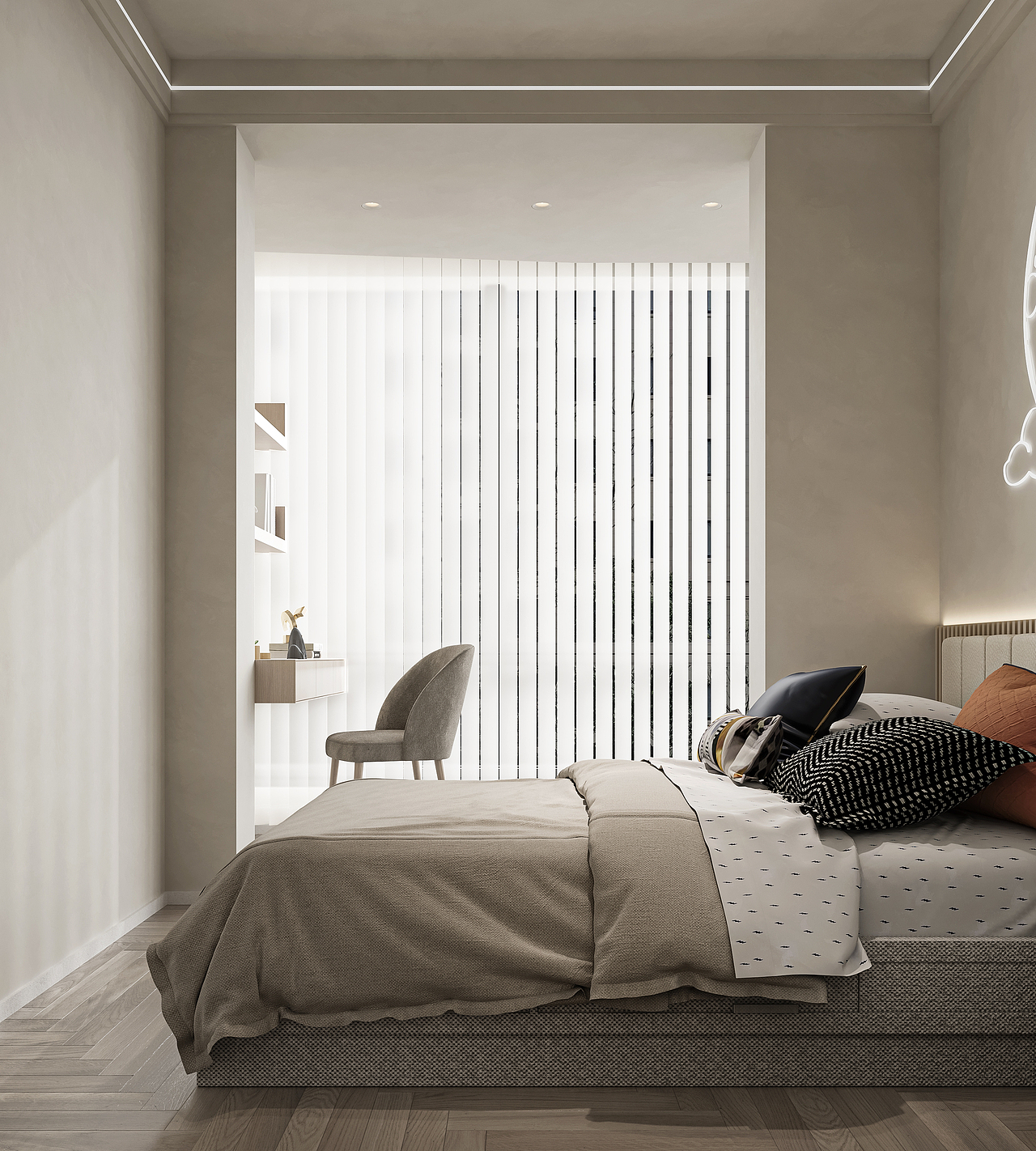 卧室 效果图表现