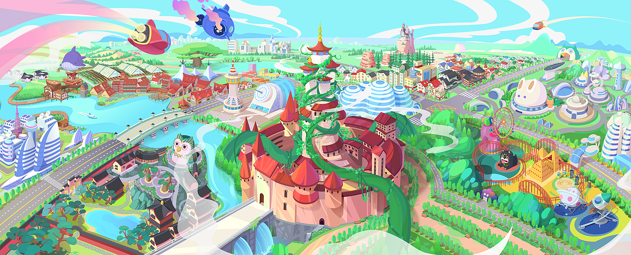 某儿童动画片主城世界观设定