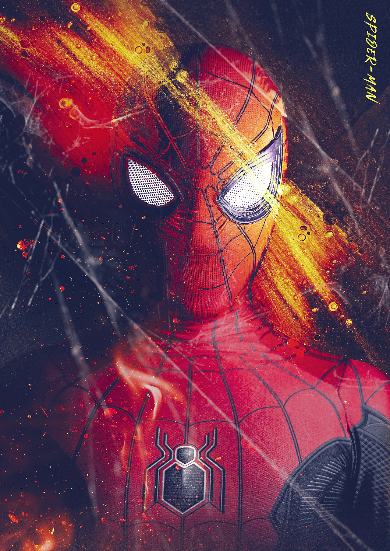 蜘蛛侠海报临摹（图ZMzA1MDMwMDI0） - 海报 - 站酷设计师傻仙女的大猪蹄子原创素材 - 站酷ZCOOL