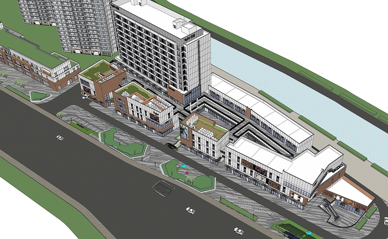 华润置地商业住宅公寓综合体SU模型下载