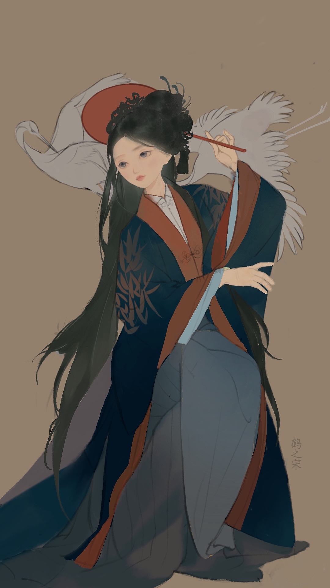 古风美人之【烛扇】（图ZMzIzMTM5NzYw） - 艺术插画 - 站酷设计师鹤之宋原创素材 - 站酷ZCOOL