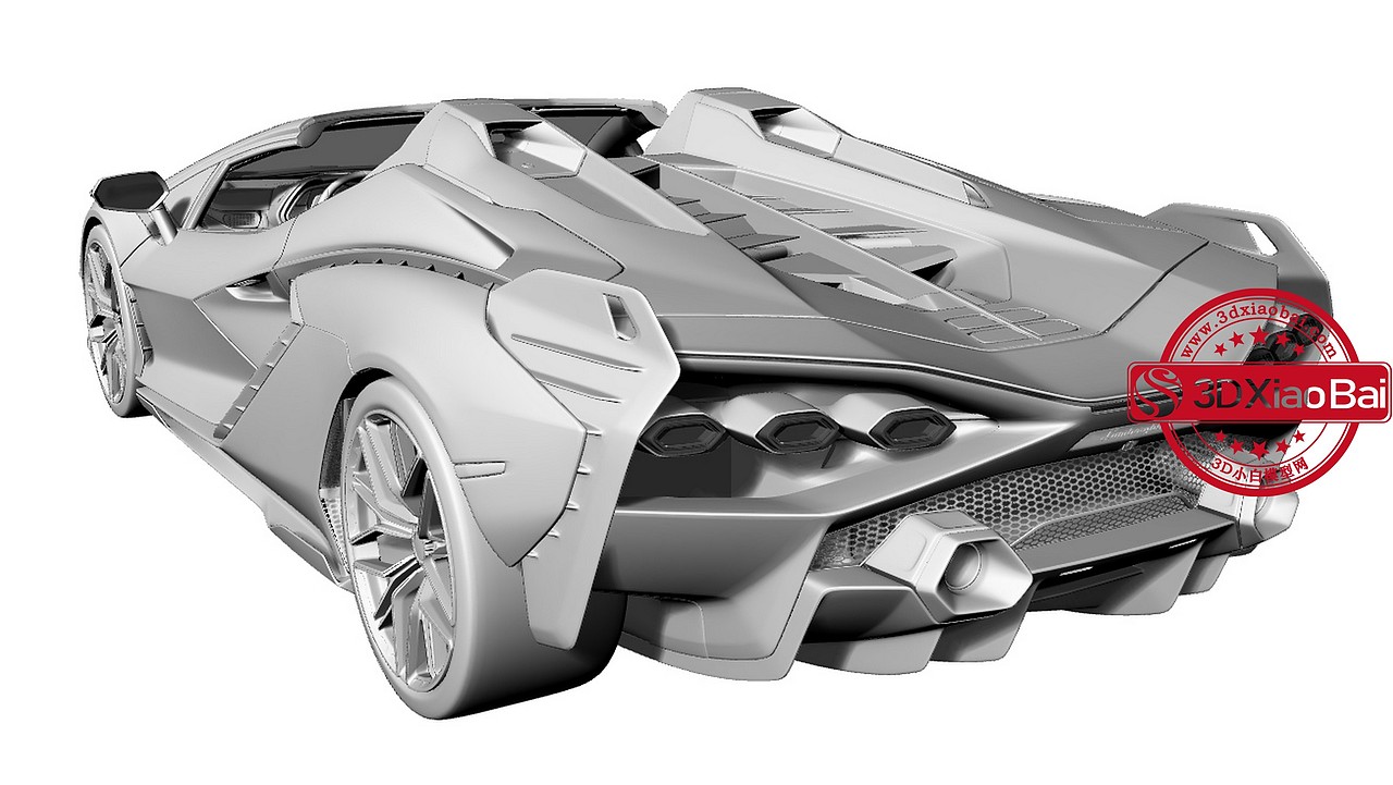 2021兰博基尼sian敞篷跑车模型（图ZMzM2ODc3MTQ0） - 机械/交通 - 站酷设计师3D小白原创素材 - 站酷ZCOOL