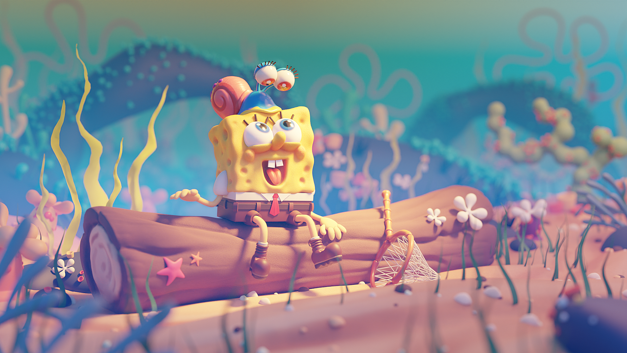 海绵宝宝三维卡通场景