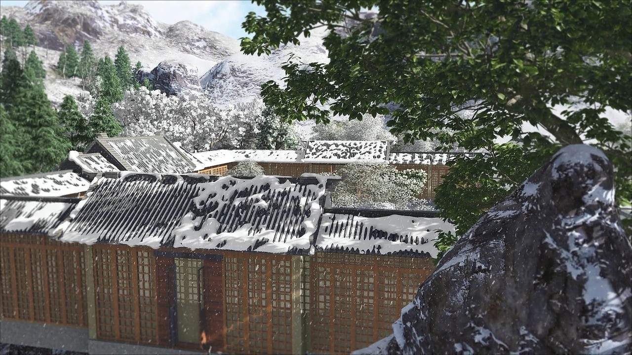 《四景山水图》- 冬（图ZMzI1MTM5NTA0） - 产品 - 站酷设计师一西迷呀原创素材 - 站酷ZCOOL