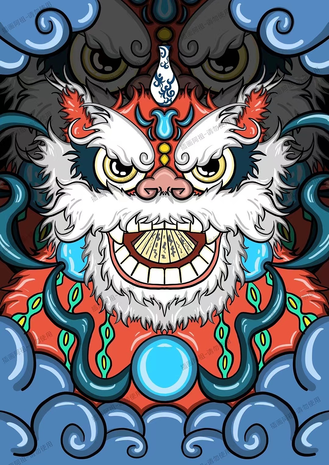 國潮風系列插畫（圖ZMzEwNjY1Njk2） - 創(chuàng)作習作 - 站酷設(shè)計師插畫阿祖原創(chuàng)素材 - 站酷ZCOOL