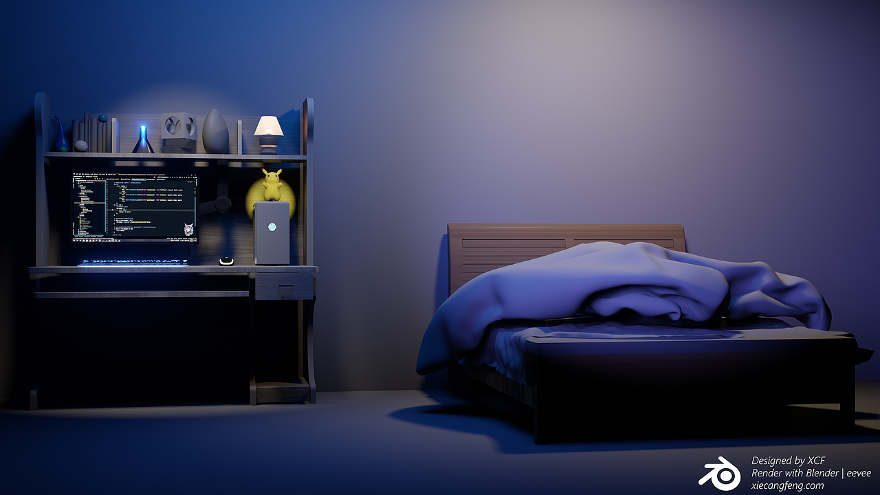 动画电影风格卧室设计