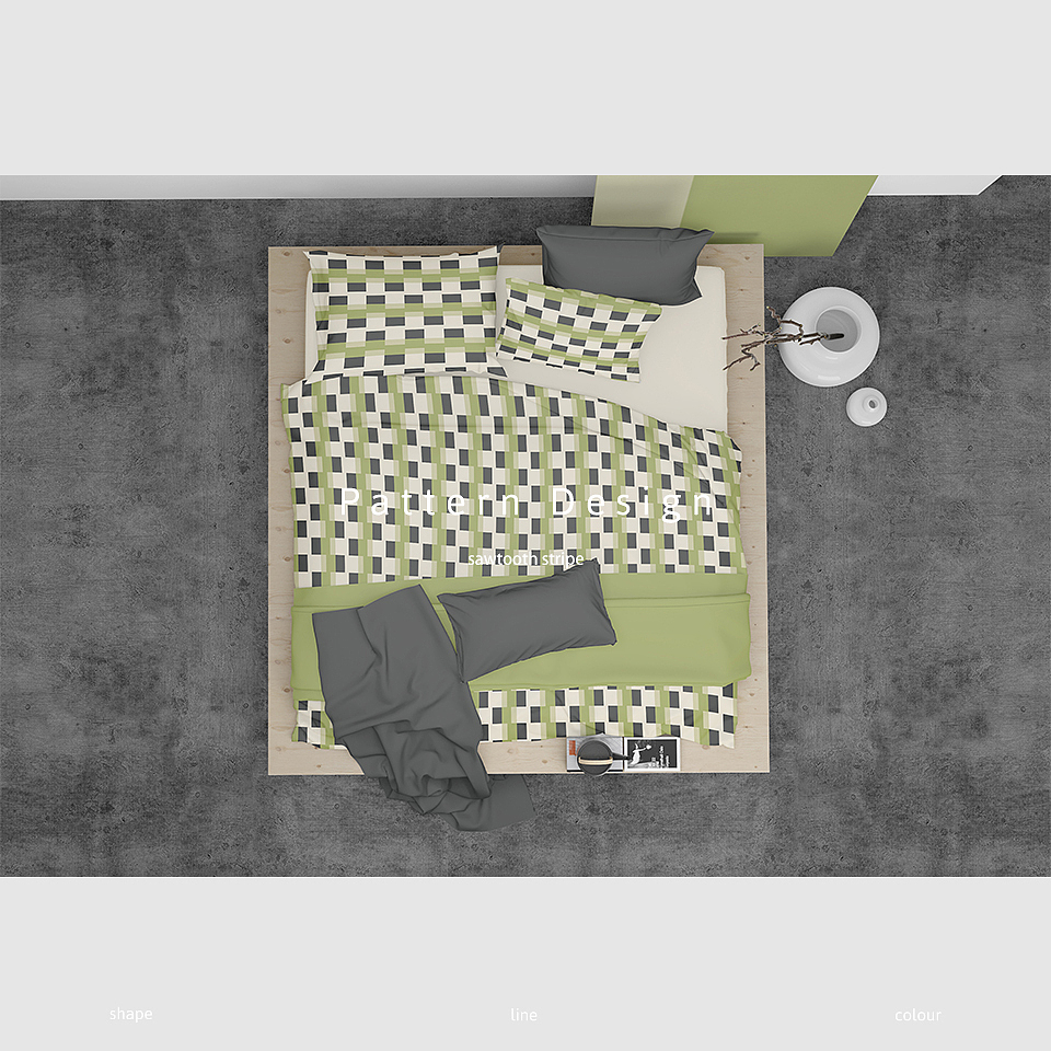 图案设计｜视错觉黑白格条纹