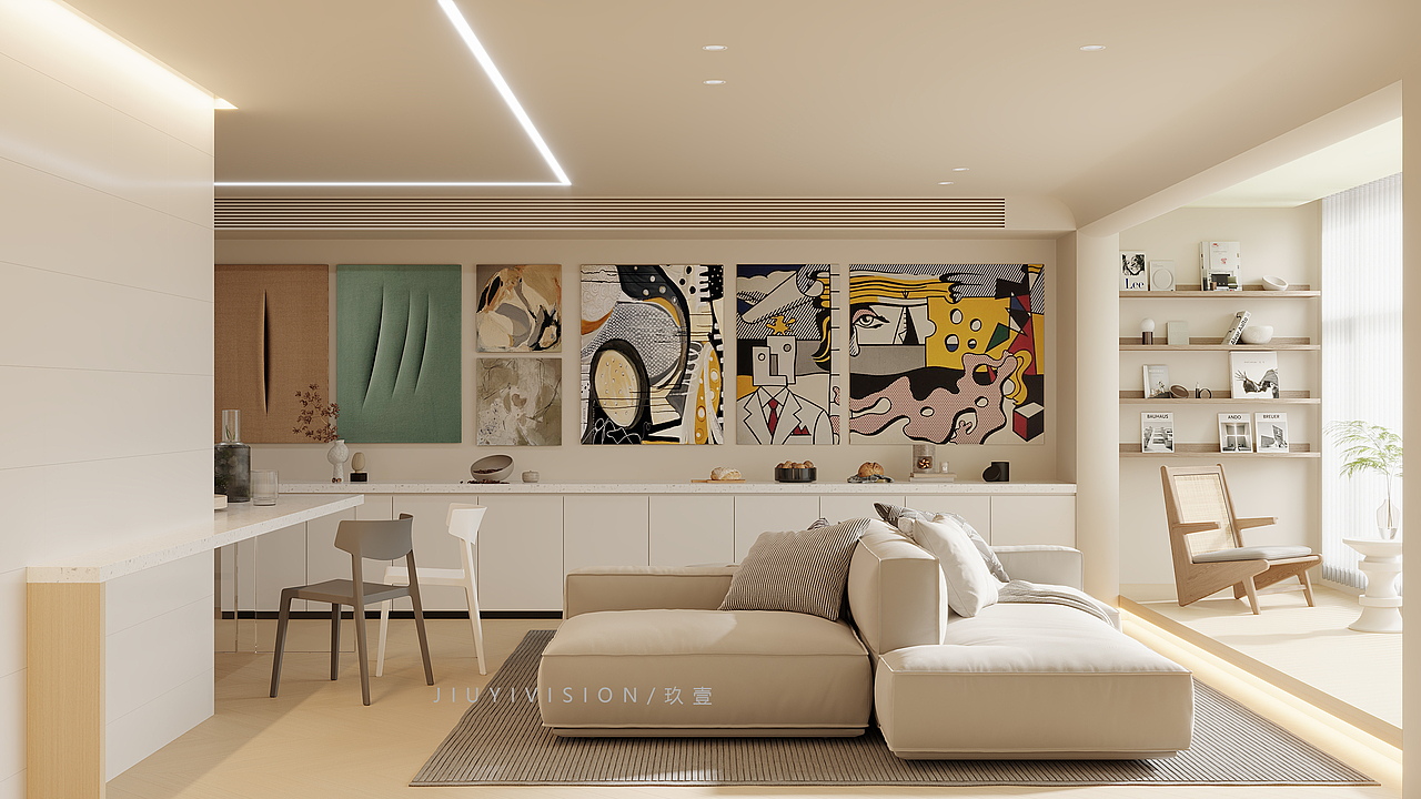 一个客餐厅（图ZMzEwOTE1MDY0） - 家装设计 - 站酷设计师玖壹空间原创素材 - 站酷ZCOOL