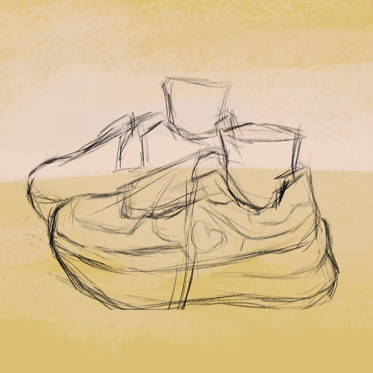 画一双粉色运动鞋👟