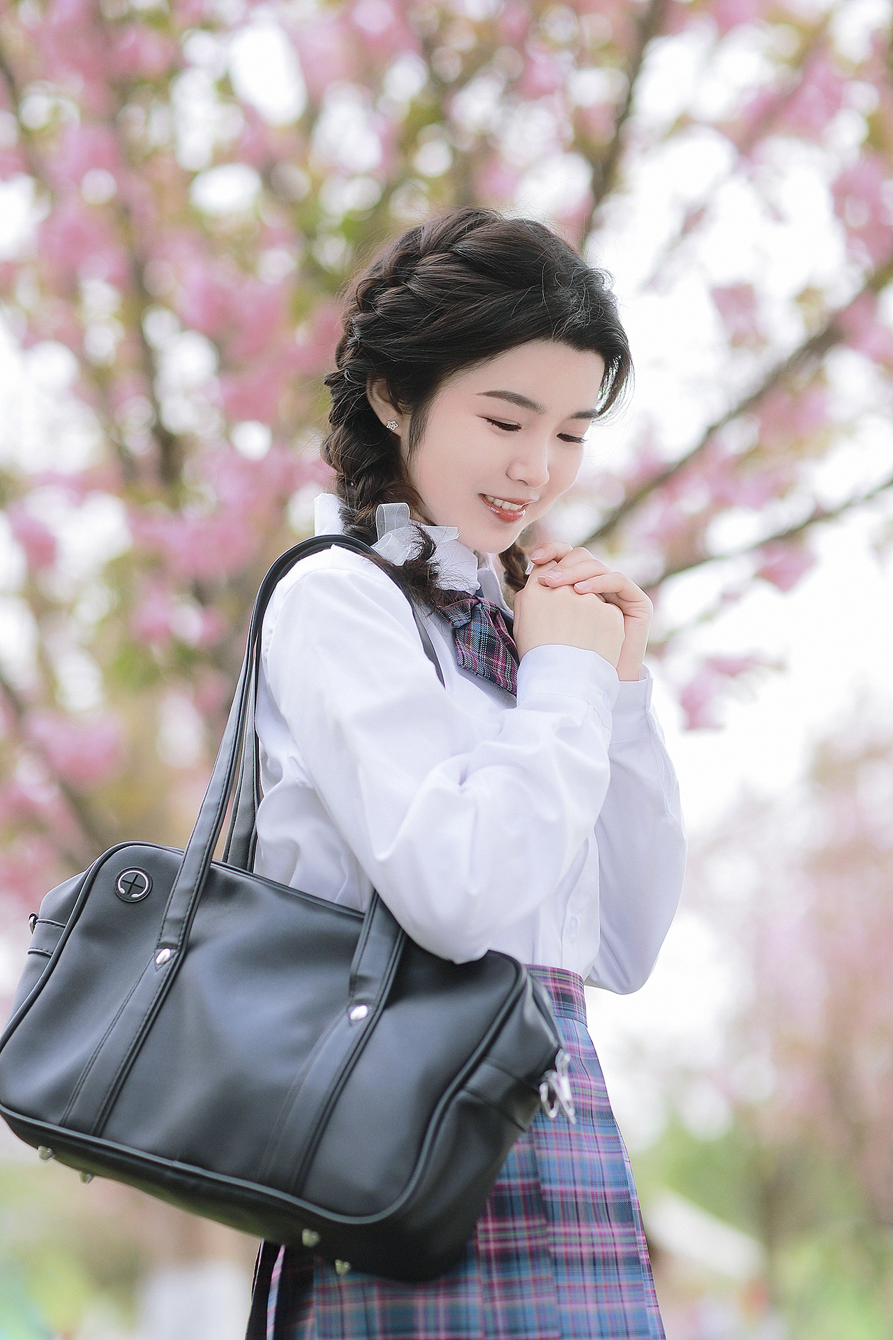 客片｜春日樱花JK少女写真（图ZMzA4OTg3MDc2） - 人像摄影 - 站酷设计师成都摄影安静原创素材 - 站酷ZCOOL