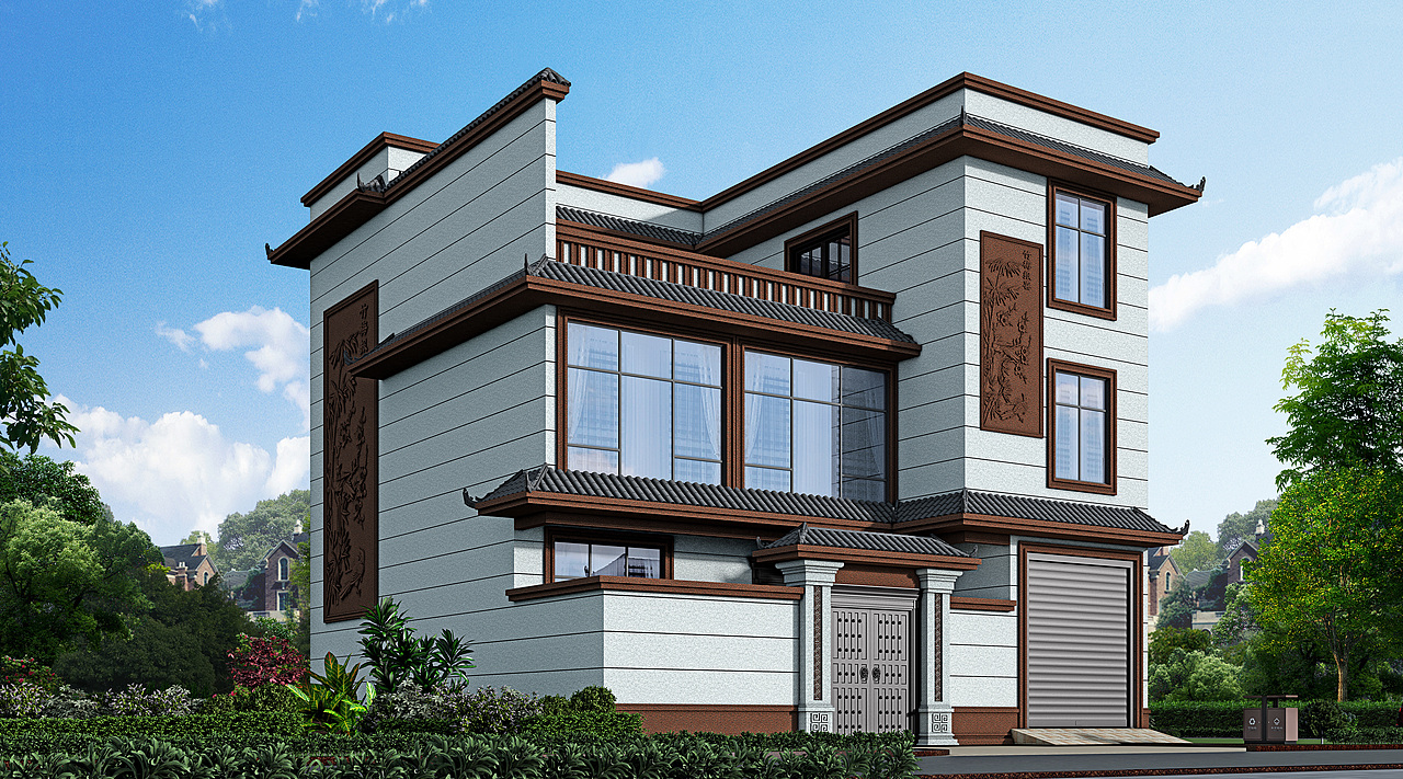 室外外墙效果图,