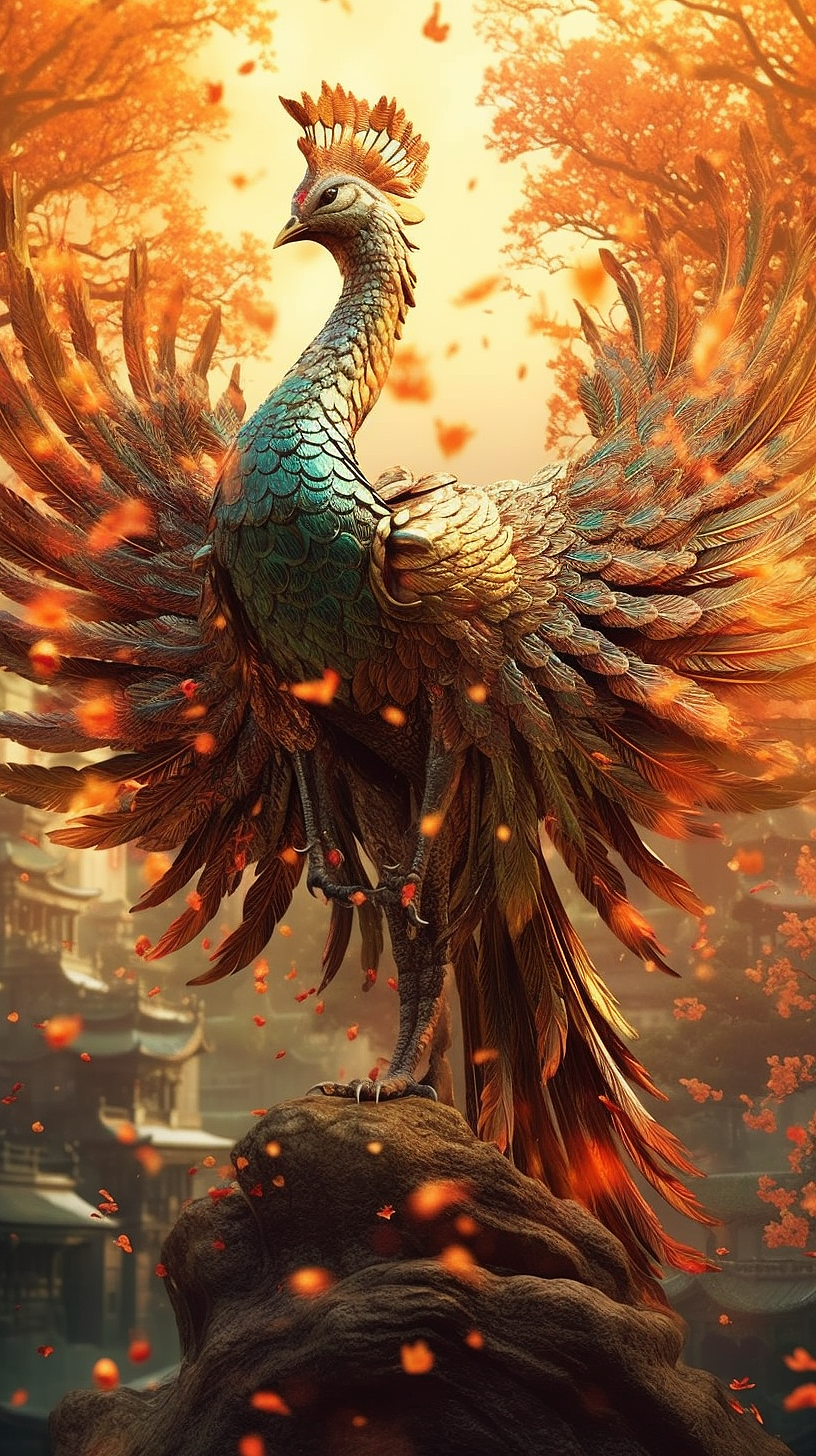 中国古代神兽系列-凤凰（图ZMzQ0ODM1MjI0） - 创作习作 - 站酷设计师艺舟1014原创素材 - 站酷ZCOOL