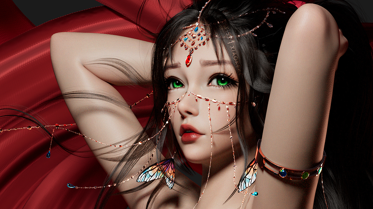 WLOP - 粉丝艺术（风曳公主-鬼刀）（图ZMzU3NTE1MTA0） - 人物/生物 - 站酷设计师小可可07原创素材 - 站酷ZCOOL