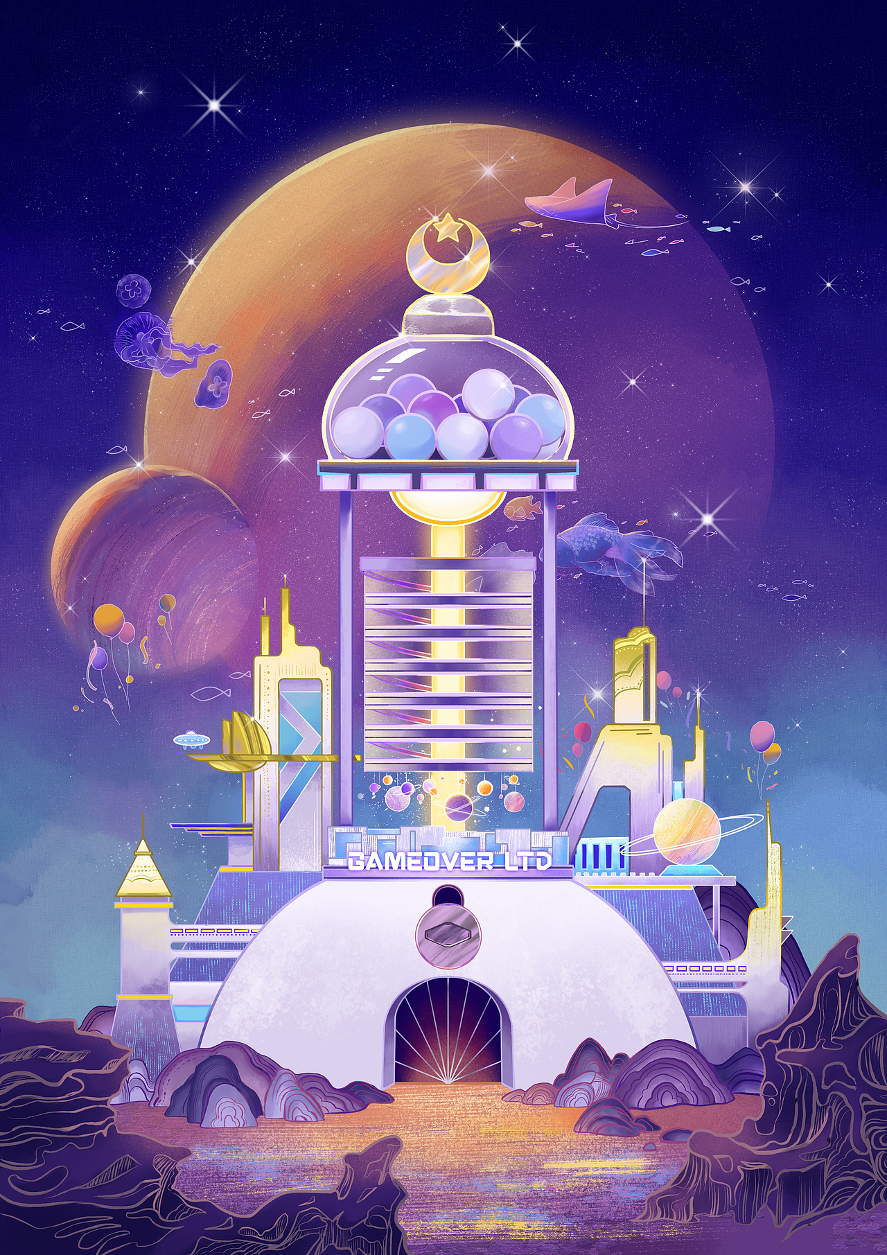 初次尝试梦幻色彩的插画（图ZMzEyODE5ODMy） - 商业插画 - 站酷设计师三滴滴滴原创素材 - 站酷ZCOOL