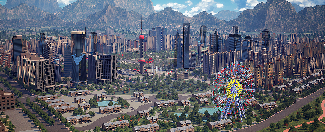 UE4/UE5 虚拟搭建城市-数字孪生-大城市场景（图ZMzE2MDUyMzU2） - 建筑/空间 - 站酷设计师CG繁华原创素材 - 站酷ZCOOL