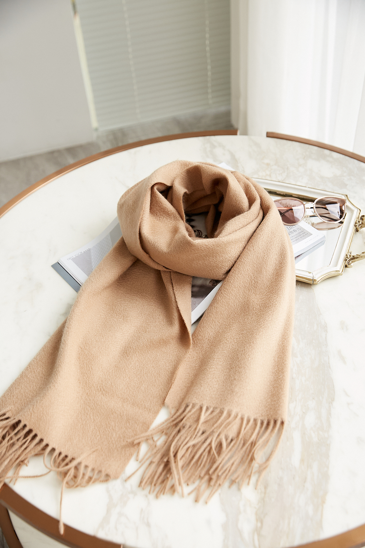 十色羊绒围巾静物拍摄