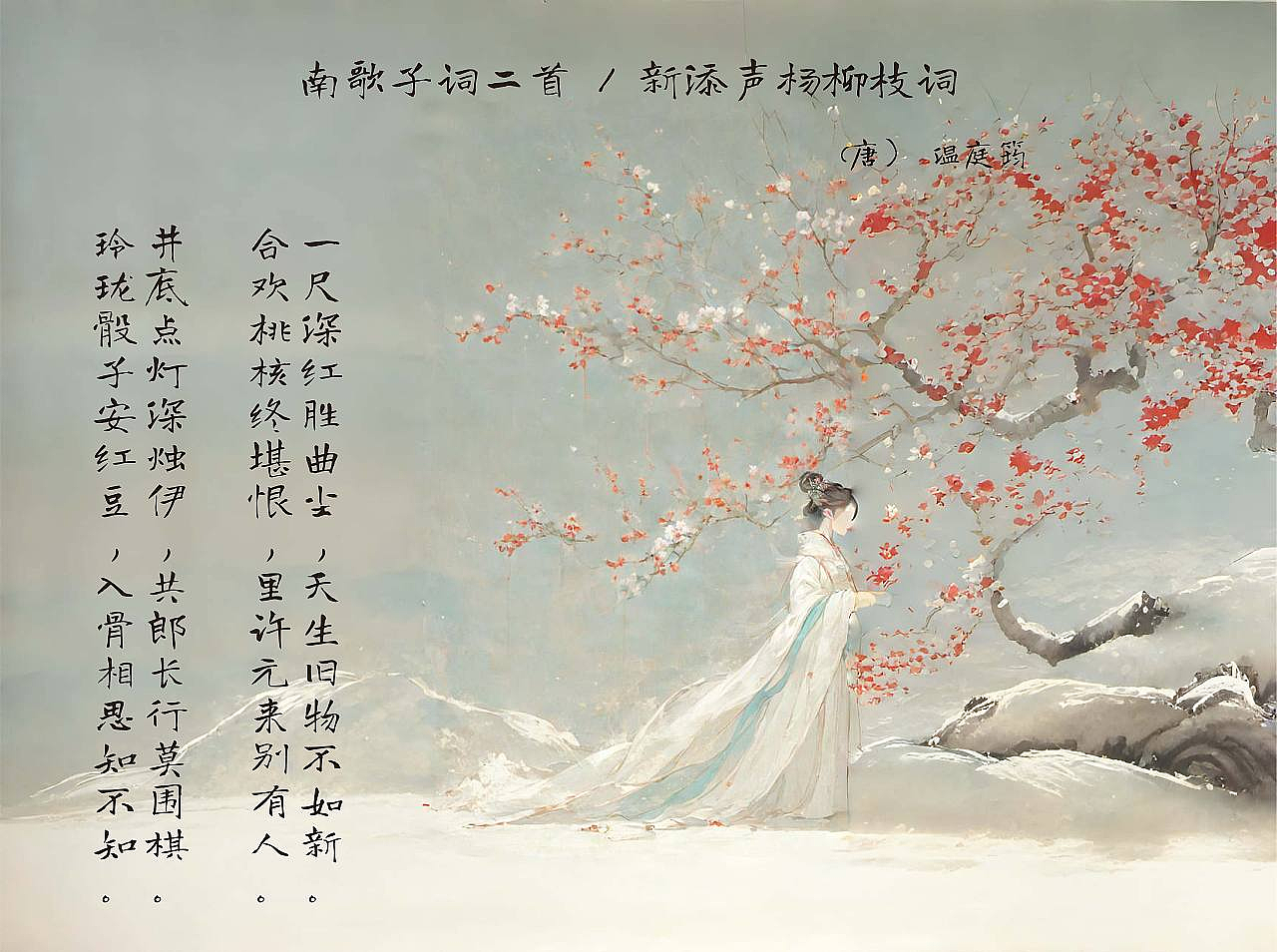 相思紅豆 最是相思入骨（圖ZMzY1OTgwMDEy） - AI作品 - 站酷設計師Blue嚕嚕嚕原創(chuàng)素材 - 站酷ZCOOL