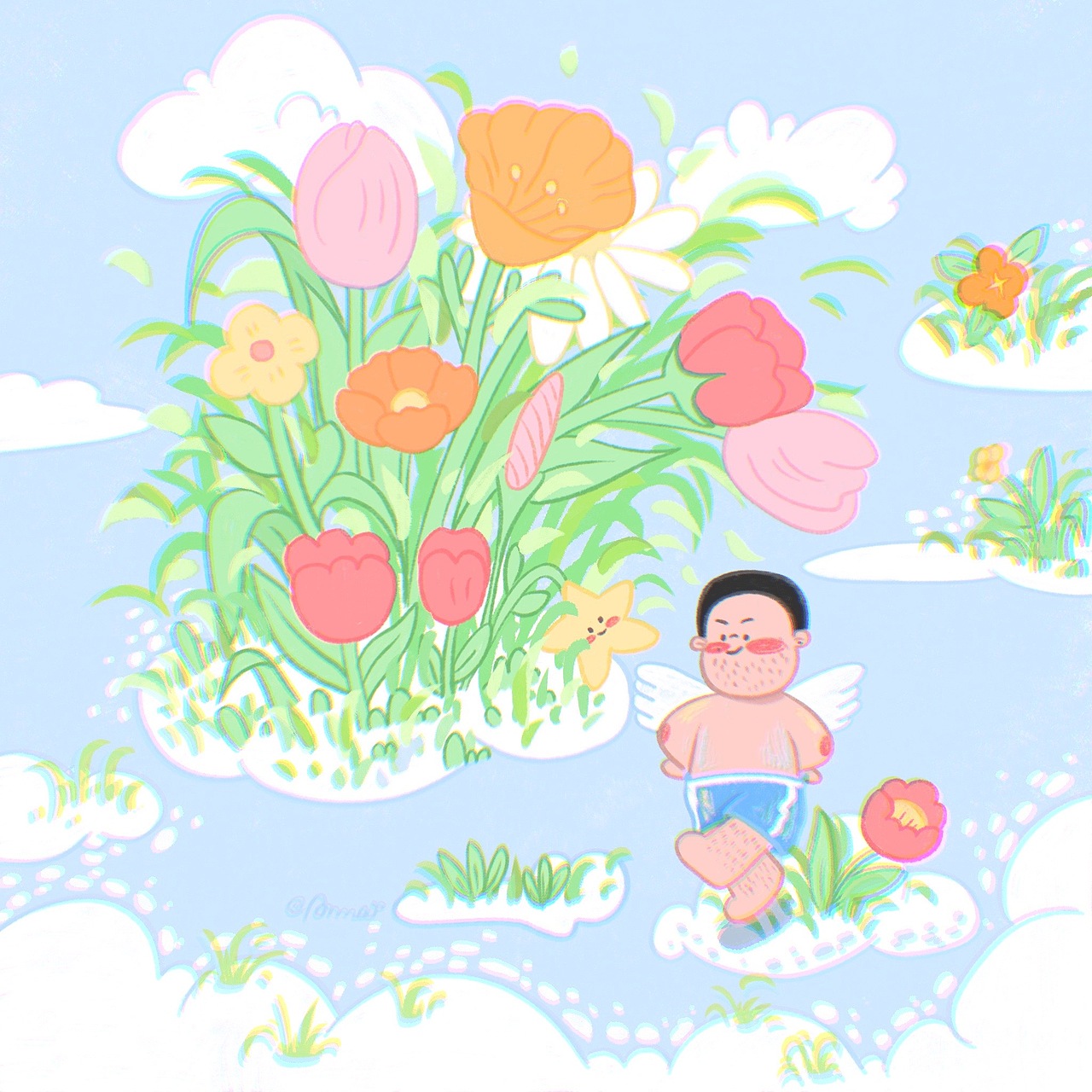 天空中开出花来