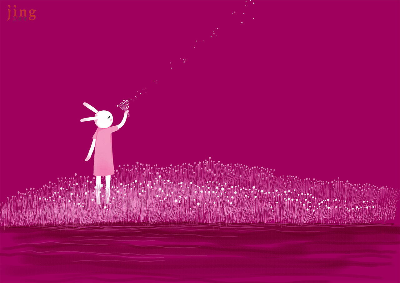 兔年插画合集 60幅艾玩兔横版壁纸插画